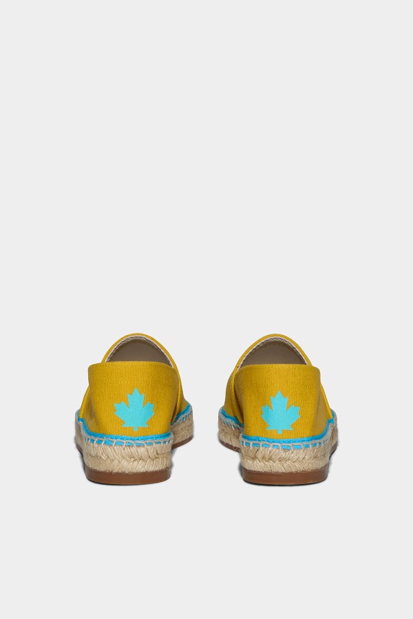 OCHRE/GREEN One Life Organic Cotton Espadrilles D2 OCHRE