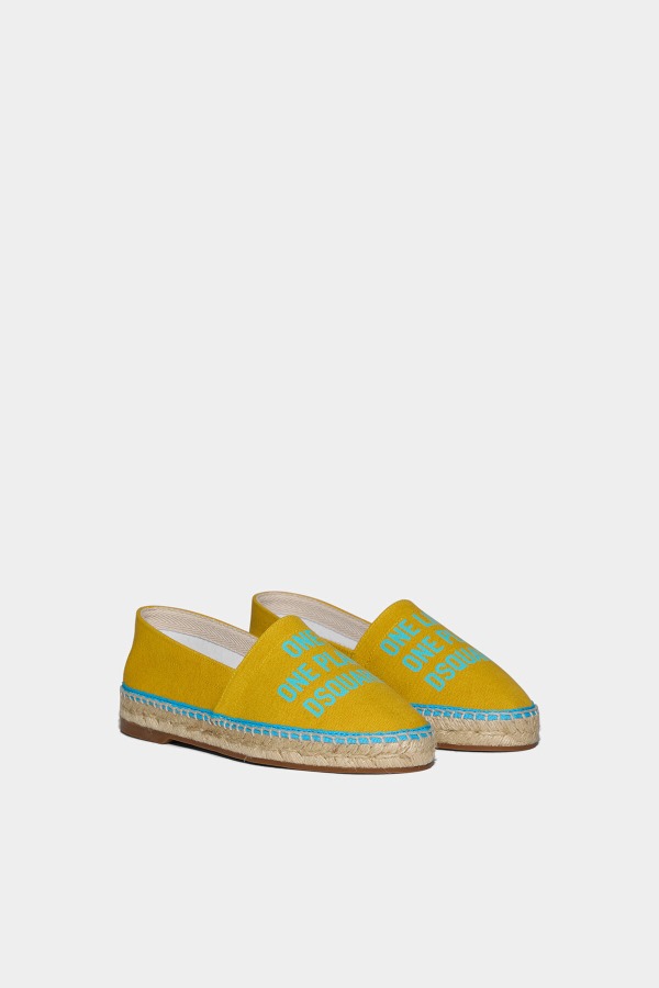 OCHRE/GREEN One Life Organic Cotton Espadrilles D2 OCHRE