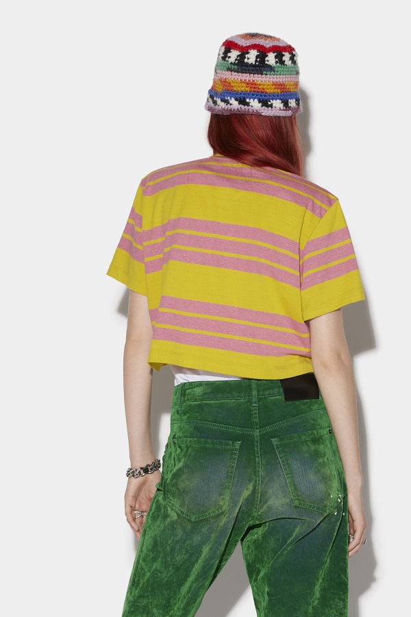 Stripes Crop Polo