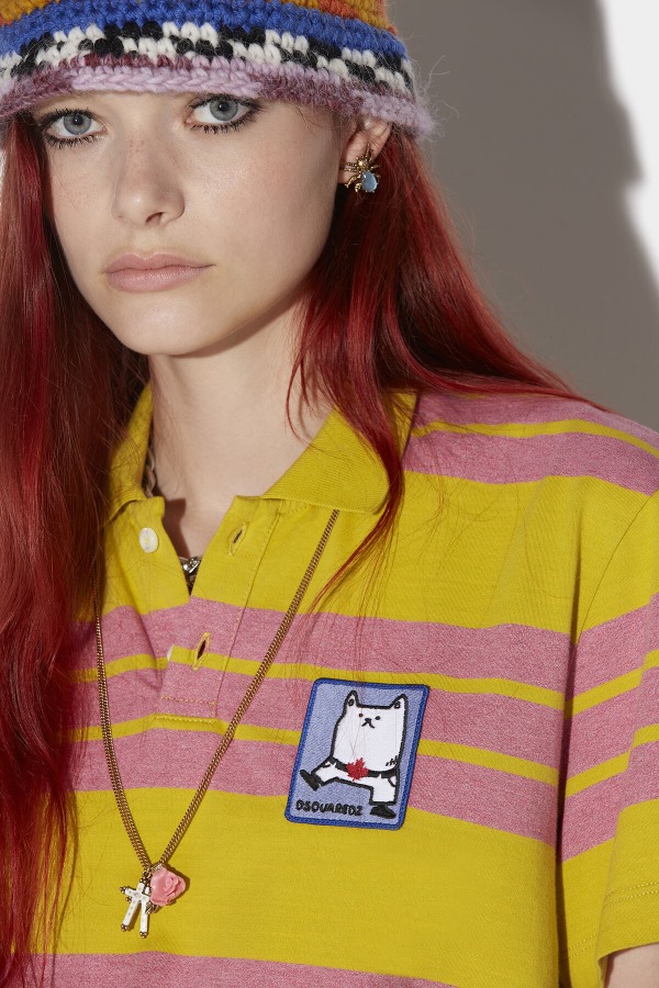 Stripes Crop Polo