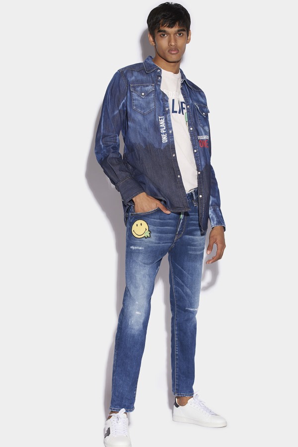 Smiley Partially Organic Cotton Skater Jeans