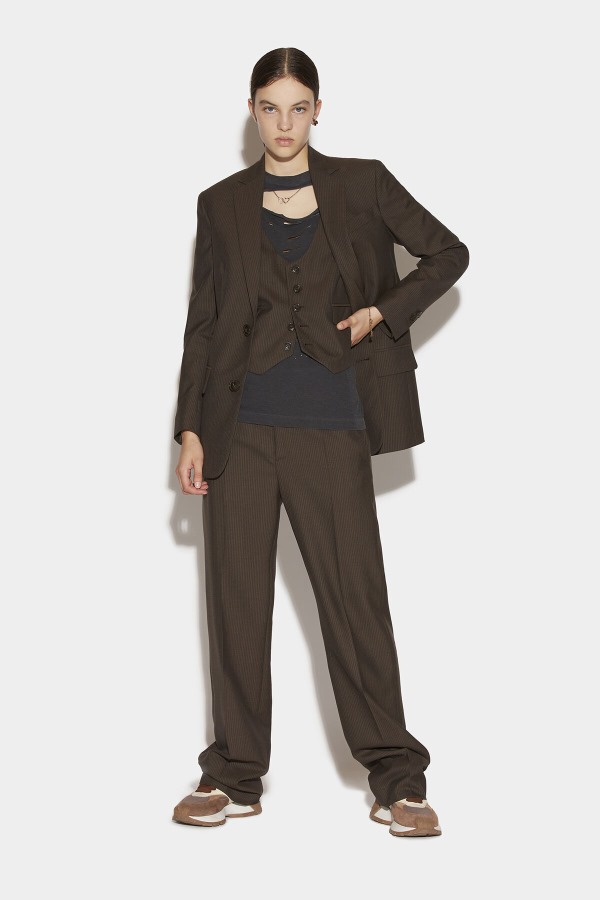 Boyfriend Jacket BROWN/GREY