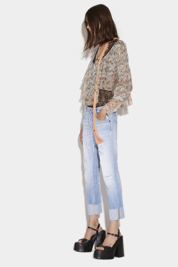 Light L.A. Wash Cool Girl Cropped Jeans