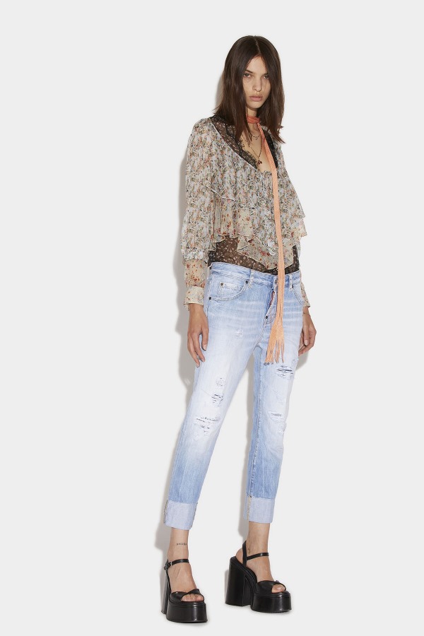 Light L.A. Wash Cool Girl Cropped Jeans