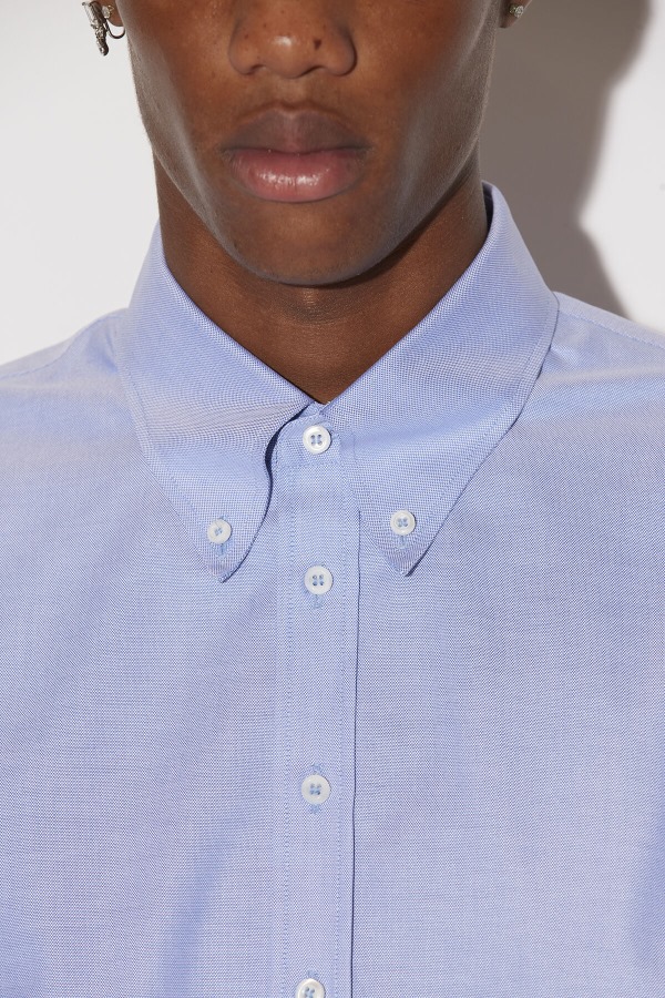 WHITE/LIGHT BLUE Mini Logo 70\'s Shirt