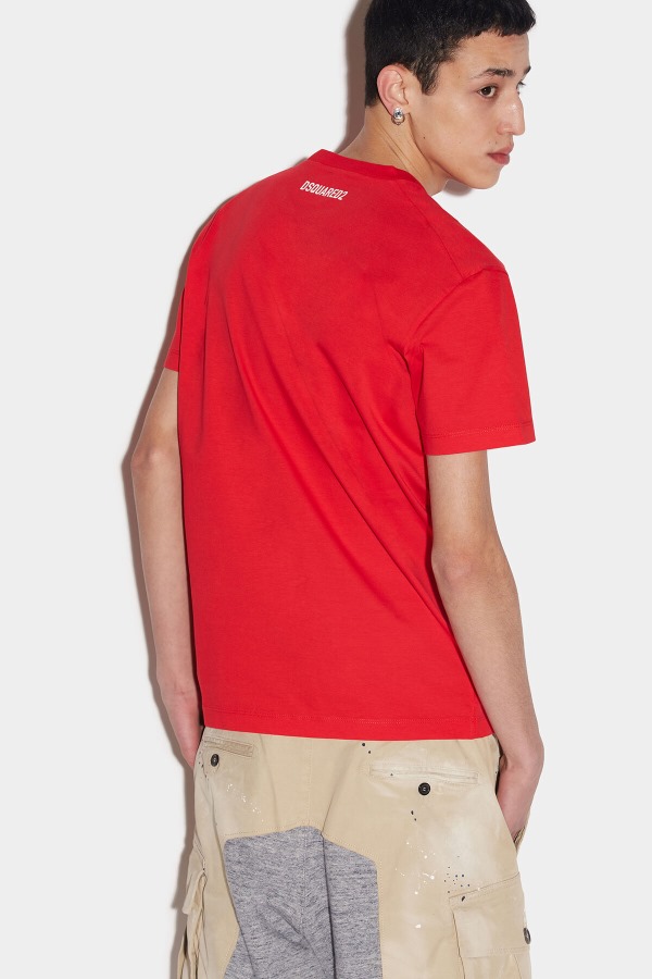 Cool T-Shirt WHITE/RED D2