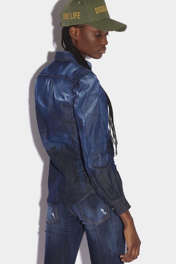 One Life Cotton Pleated Yoke Shirt