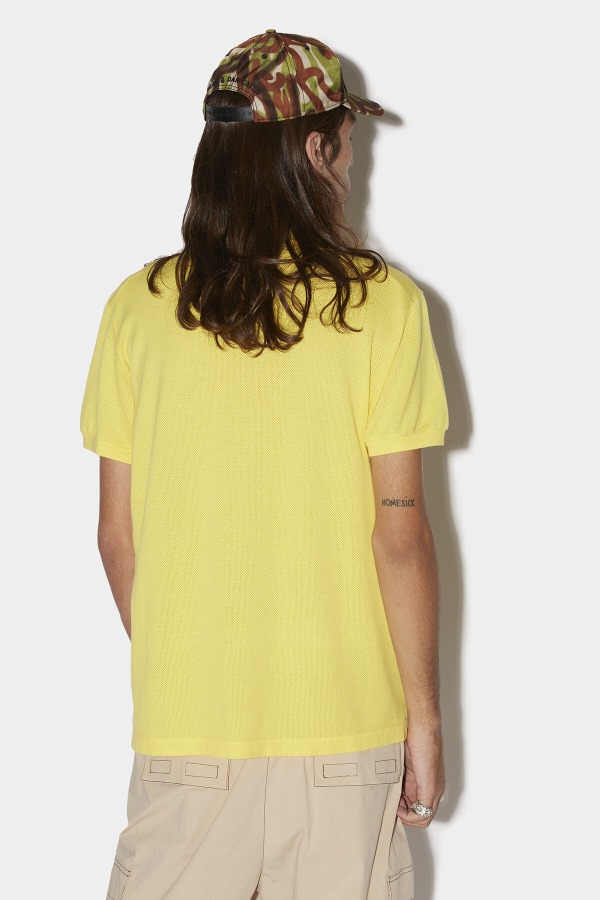 D2 Leaf Tennis Polo YELLOW/BLUE
