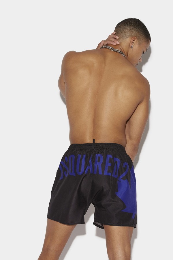 Dsquared2 Leaf Midi Boxer BLACK/BLACK