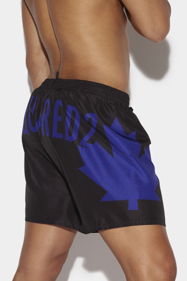 Dsquared2 Leaf Midi Boxer BLACK/BLACK