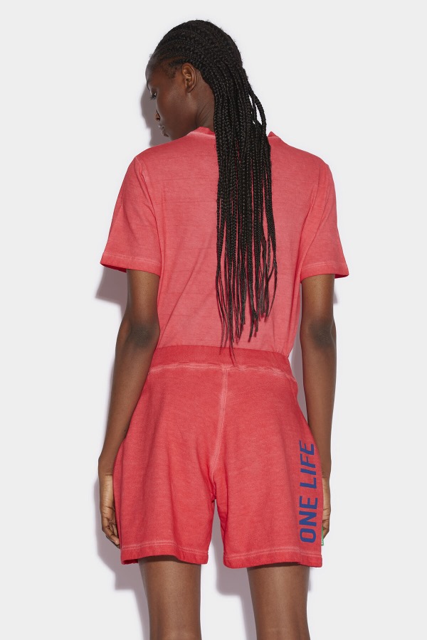 One Life Organic Cotton Shorts RED D2 RED