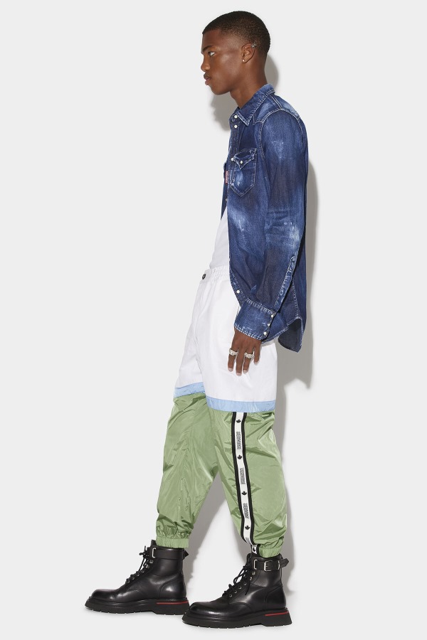 Hybrid Sport Tape Trousers WHITE/BEIGE