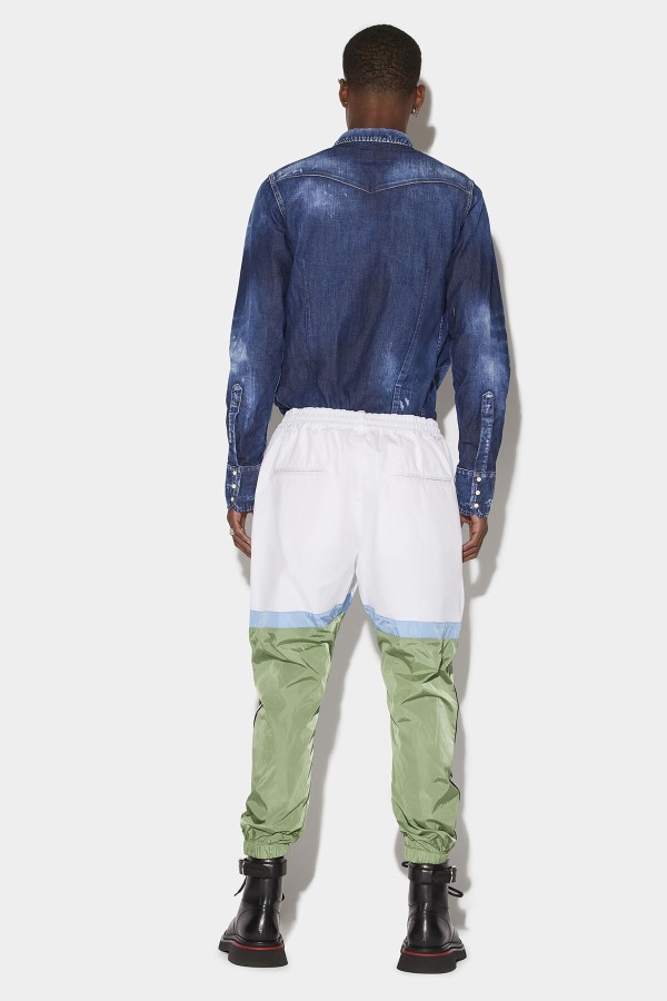 Hybrid Sport Tape Trousers WHITE/BEIGE