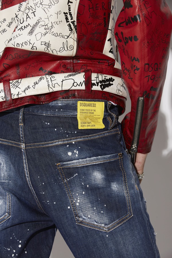 Dark Ripped Bleach Wash Cool Guy Jeans