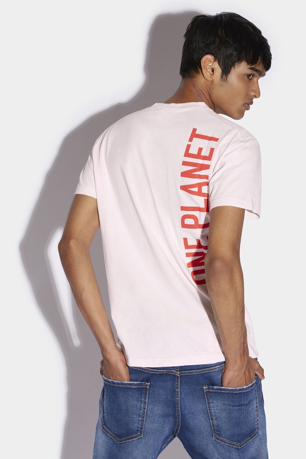 Smiley Partially Recycled Cotton Cool Fit T-Shirt WHITE/PINK