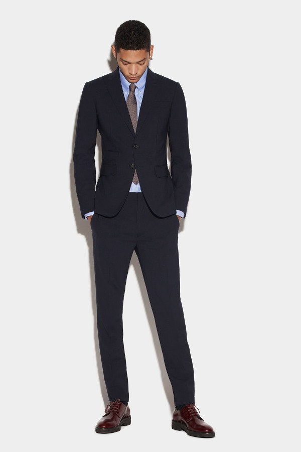 London Two Button Suit D2 NAVY
