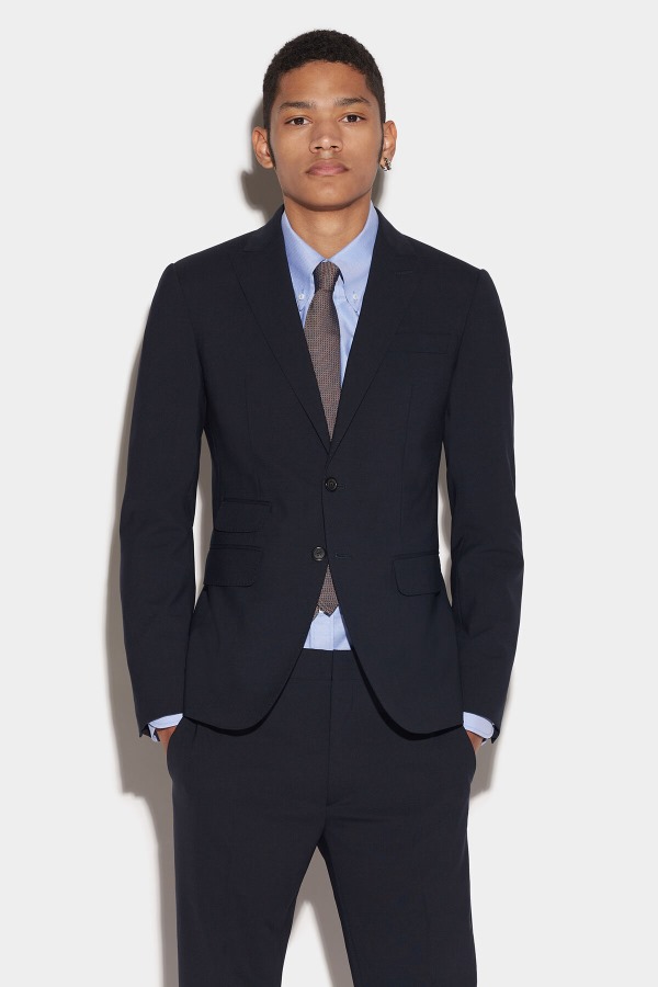 London Two Button Suit D2 NAVY