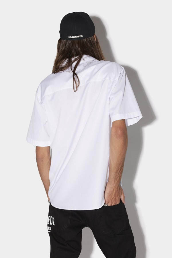Ceresio 9 Bowling Shirt WHITE/BLACK