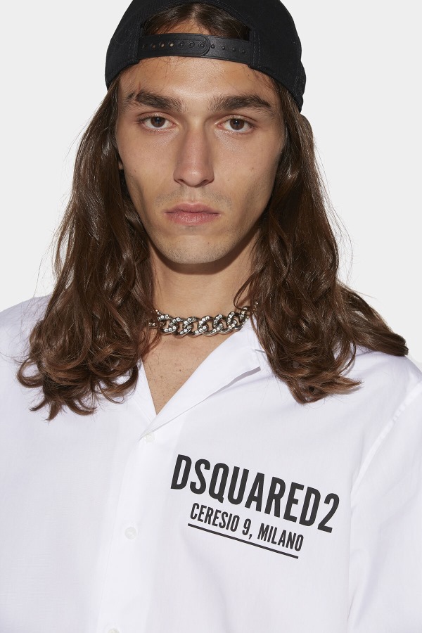 Ceresio 9 Bowling Shirt WHITE/BLACK