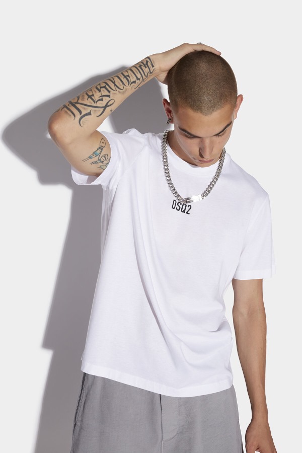 Mini Dsq2 Box T-Shirt WHITE/BLACK