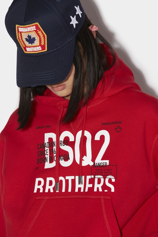 Dsq2 Bro Hoodie RED/BLACK