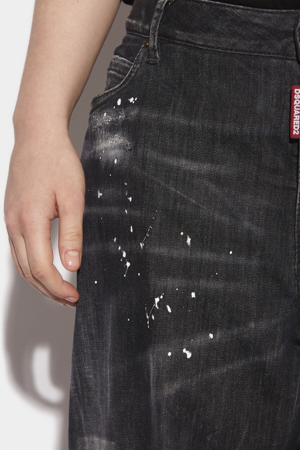 Honey Black Wash Curvy Baggy Jeans