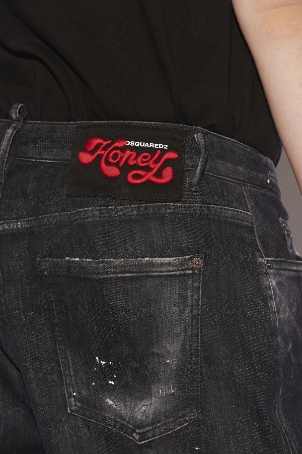 Honey Black Wash Curvy Baggy Jeans