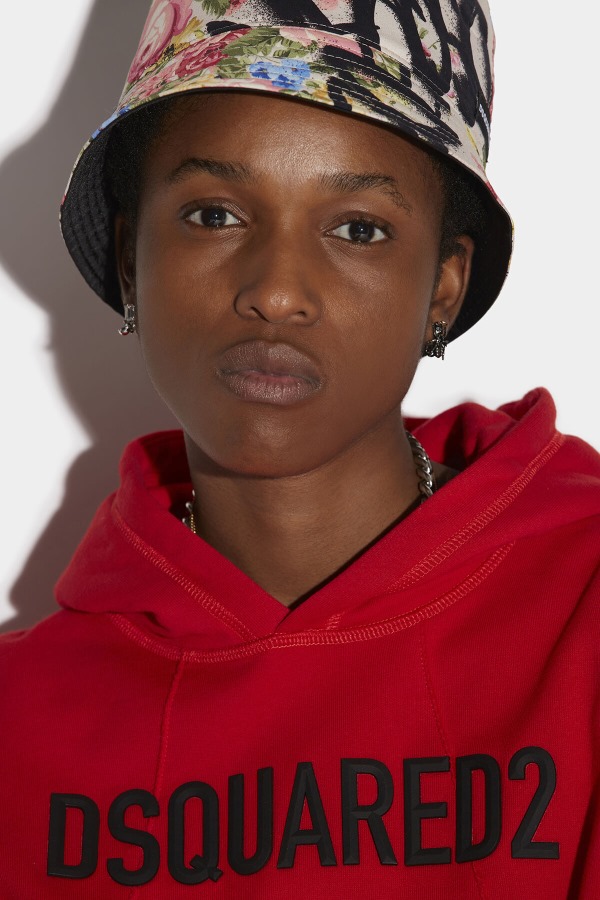 Uneven Hoodie RED