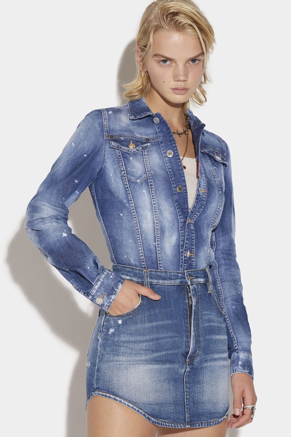 Round Bottom Jean Dress
