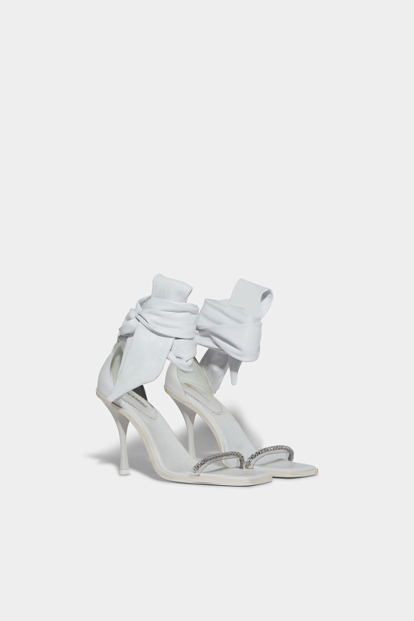 Cassandra Heeled Sandals WHITE/BLACK