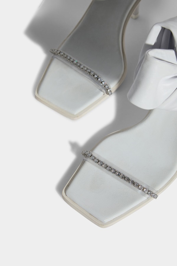 Cassandra Heeled Sandals WHITE/BLACK