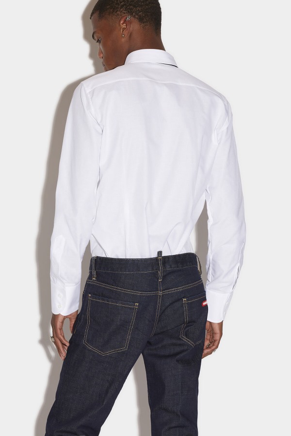 Mini Logo 70\'s Shirt WHITE/LIGHT BLUE