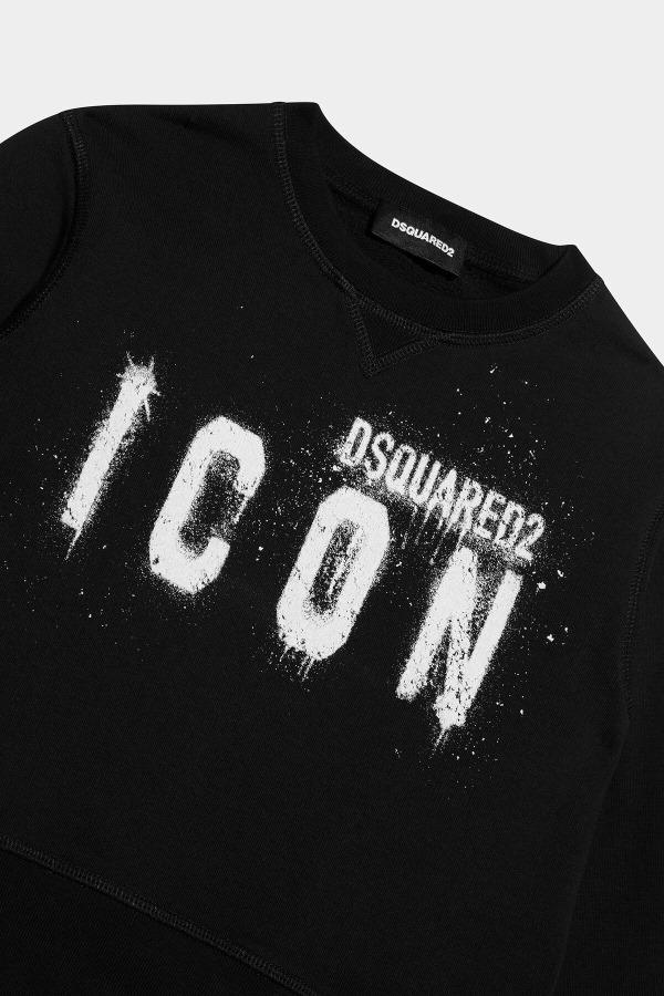 D2Kids Icon Spray Sweatshirt FUCHSIA/WHITE