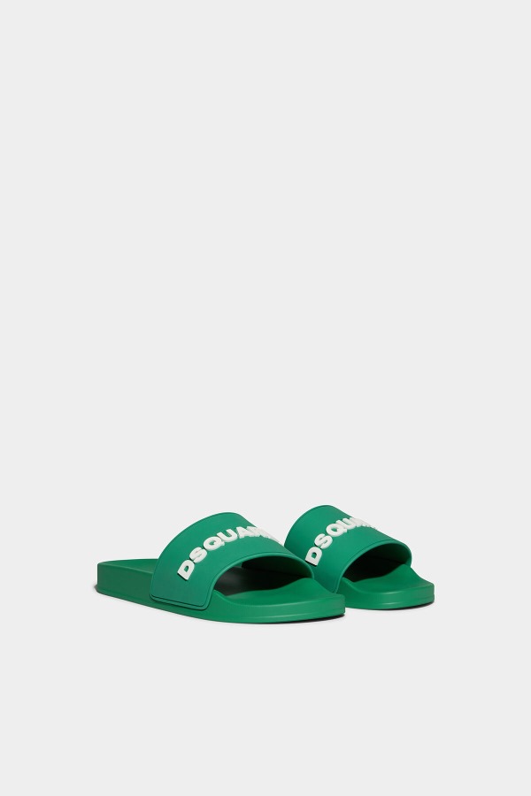 Dsquared2 Logo Slides BLACK/GREEN