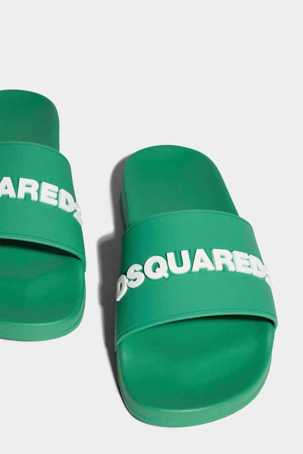 Dsquared2 Logo Slides BLACK/GREEN
