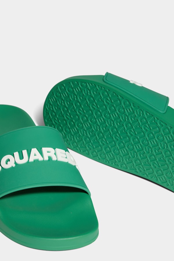Dsquared2 Logo Slides BLACK/GREEN