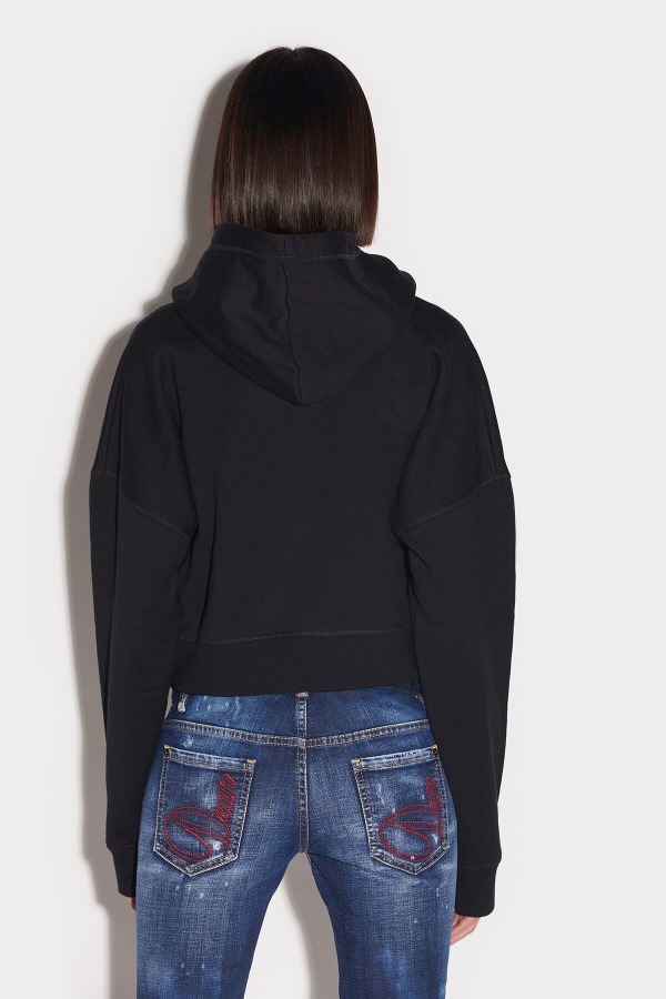 Uneven Hoodie RED/BLACK