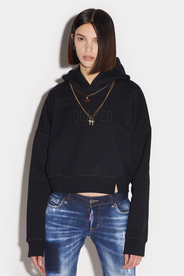 Uneven Hoodie RED/BLACK