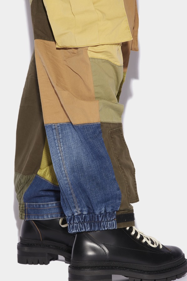 Military Patchwork Cargo Trousers