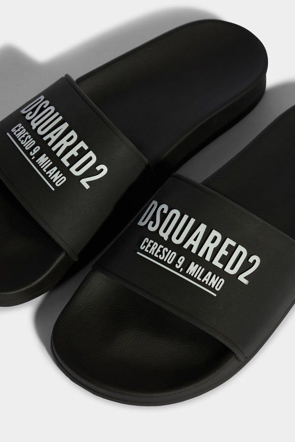 Dsquared2 Slides BLACK D2