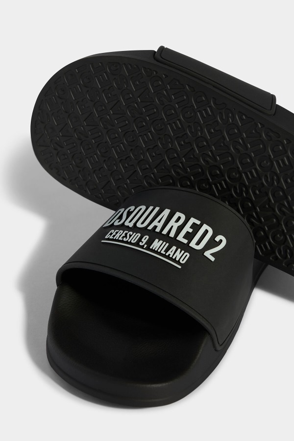 Dsquared2 Slides BLACK D2