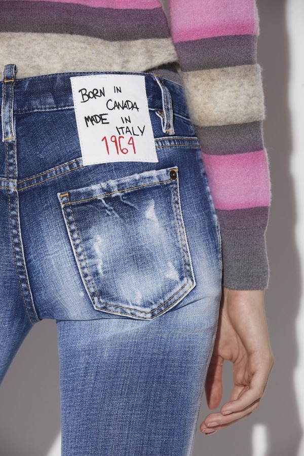 Medium Dark Knee&Leg Patch Wash Jennifer Jeans