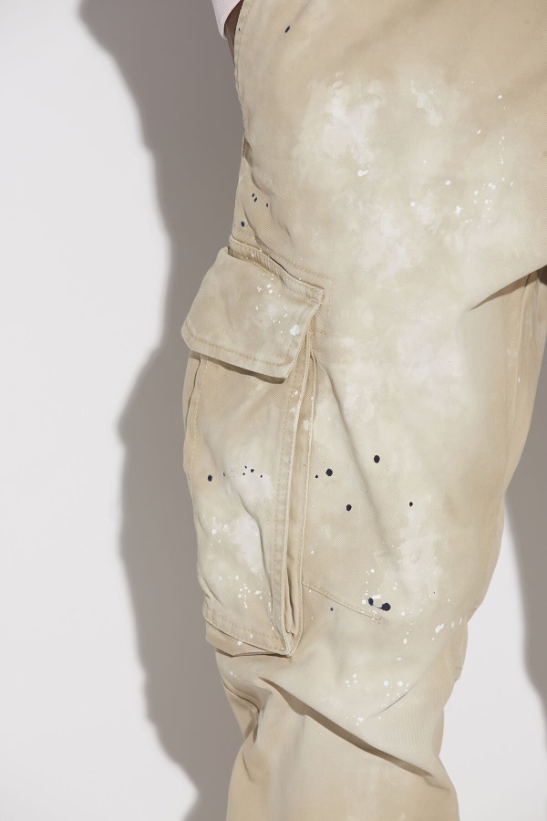 D2 Inc. Cargo Trousers BEIGE/BLACK