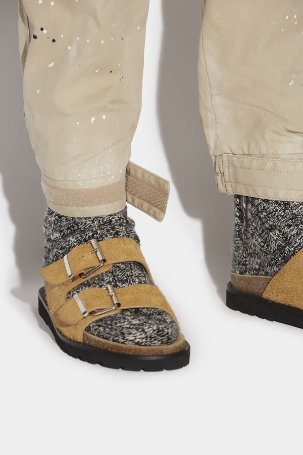 D2 Inc. Cargo Trousers BEIGE/BLACK