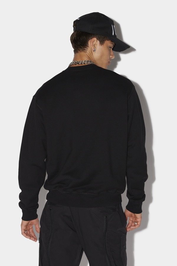 Icon Spray Sweatshirt WHITE/BLACK