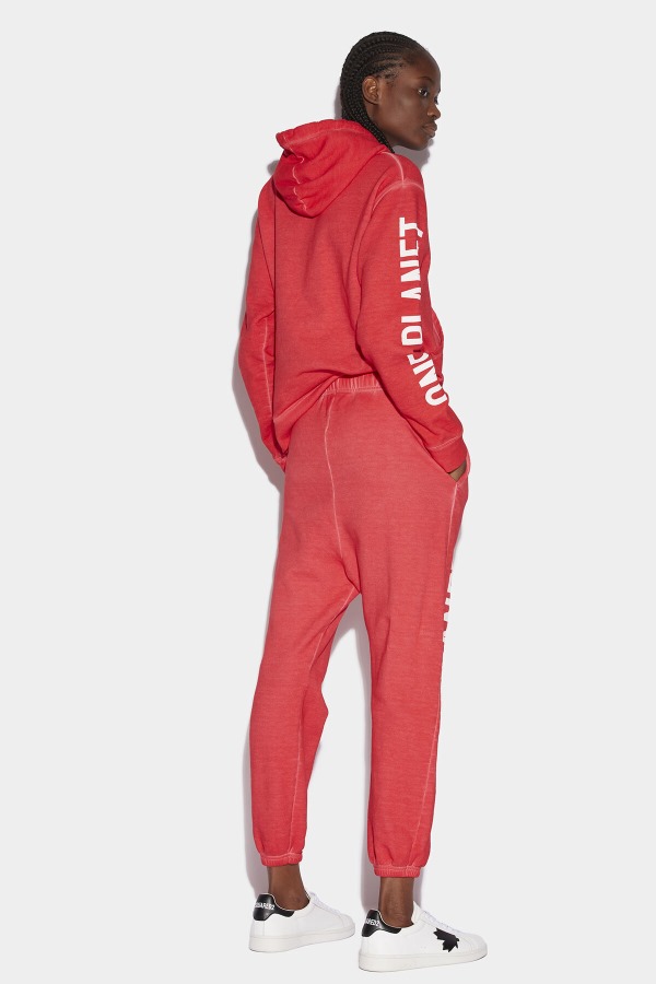Smiley Organic Cotton Joggers RED D2