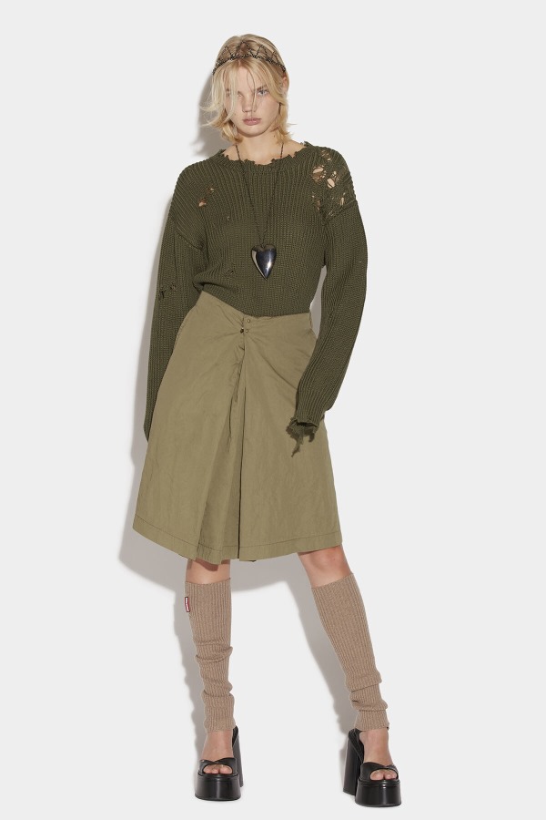Inverted Pleat Skirt