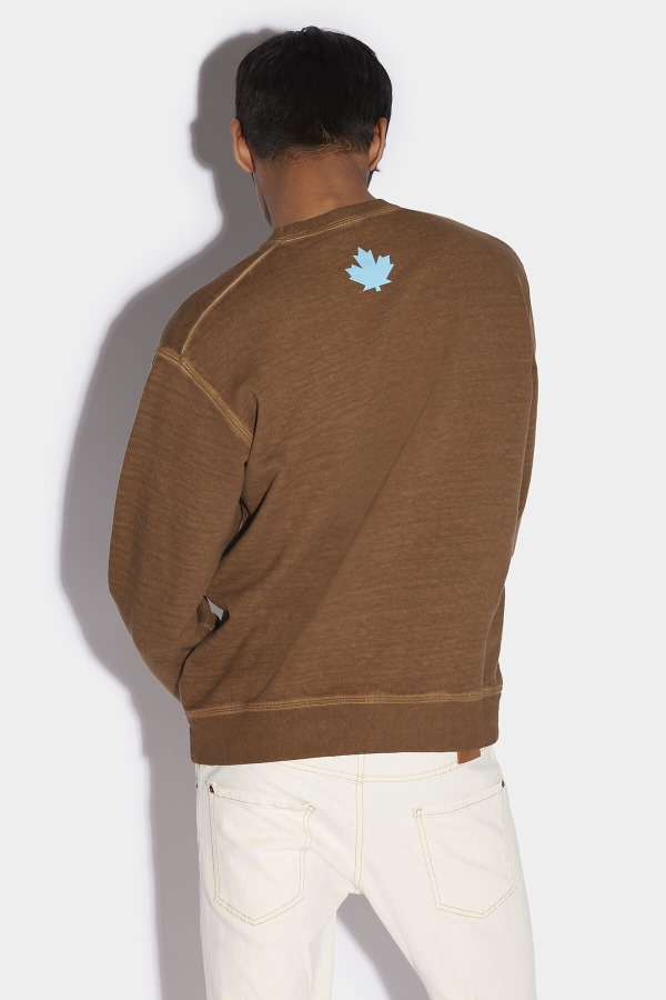 One Life Organic Cotton Cool Sweatshirt BROWN/OCHRE