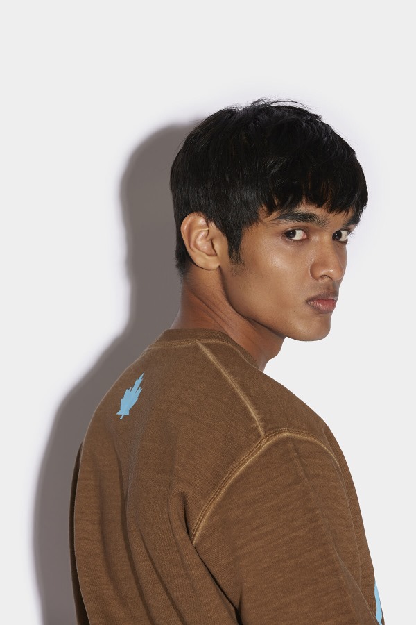 One Life Organic Cotton Cool Sweatshirt BROWN/OCHRE