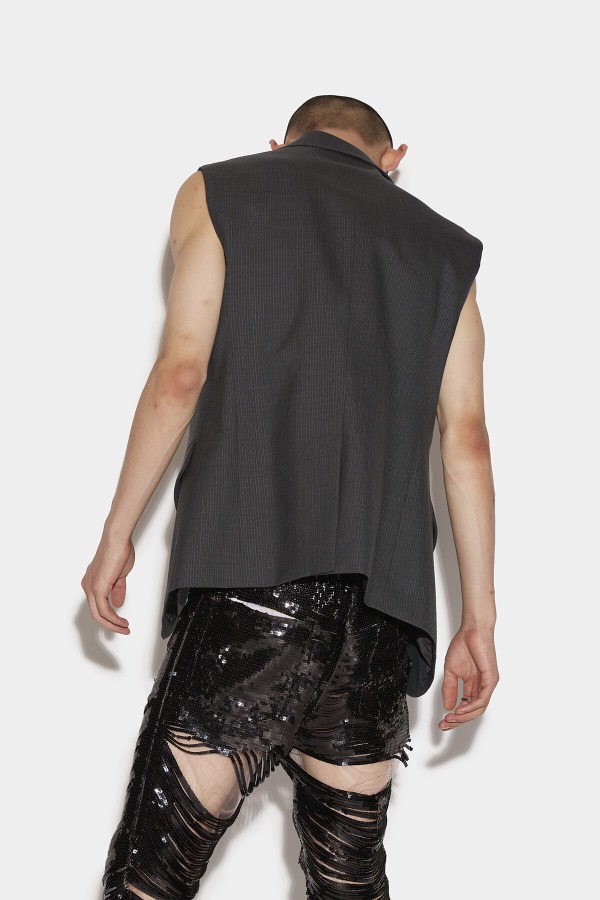 Berlin Long Vest ANTRACITE/BROWN
